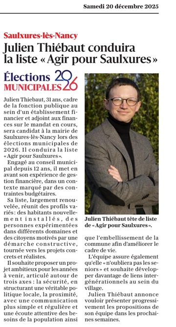 Julien THIEBAUT Lancement Campagne Est Républicain